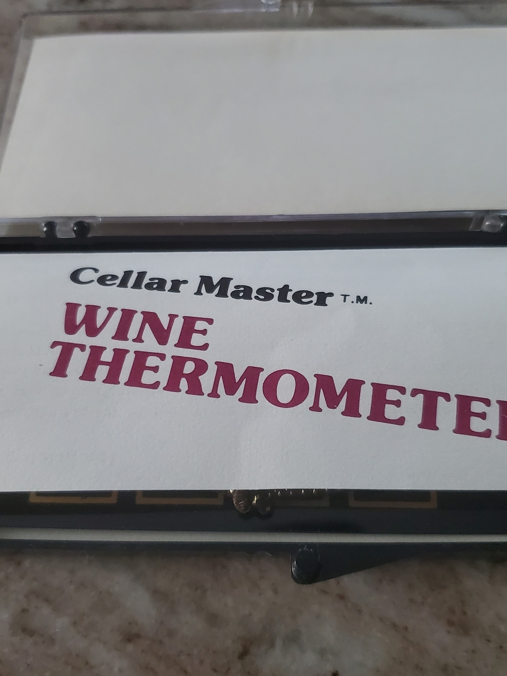 Cellar Master Wine Thermometer - White & Burgundy